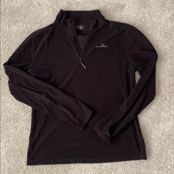 Paradox Tops Price Drop Paradox Black Quarter Zip Pullover Poshmark